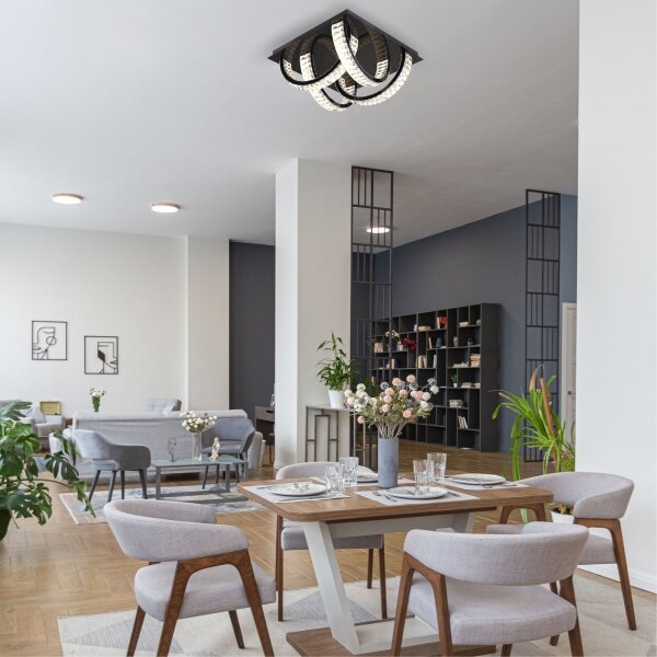 Plafonieră LED Zuma Line MX3274-4-3BCT TULA LED/23,5W/230V negru