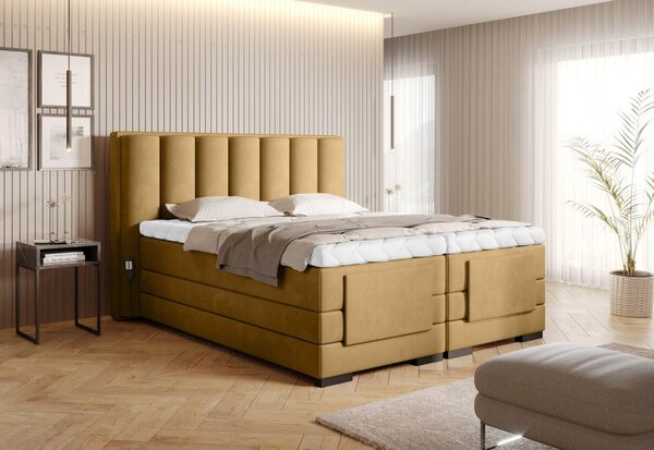 Pat Genoa cu Saltea, Topper, Electric Reglabil, Personalizabil - 160x200, BO-VER-06LO(WB1)