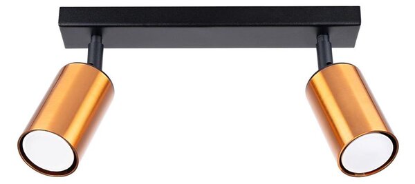 Spot Sollux SL.1375 WINX 2xGU10/10W/230V negru/cupru