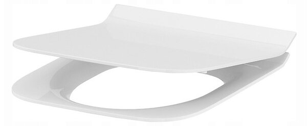 Cersanit Crea Clean On, bol pătrat combinat cu scaun subțire din duroplastic, alb, K114-022