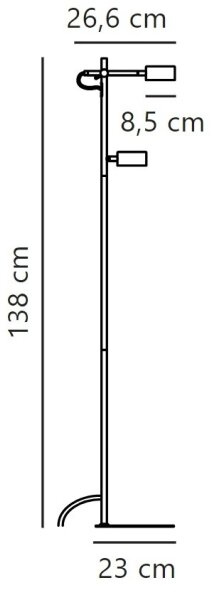 Lampadar LED dimabil Nordlux CLYDE 2xLED/4W/230V