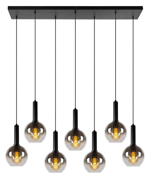 Lustră pe cablu Lucide 45402/07/30 MARIUS 7xE27/40W/230V negru