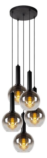 Lustră pe cablu Lucide 45402/15/30 MARIUS 5xE27/40W/230V negru