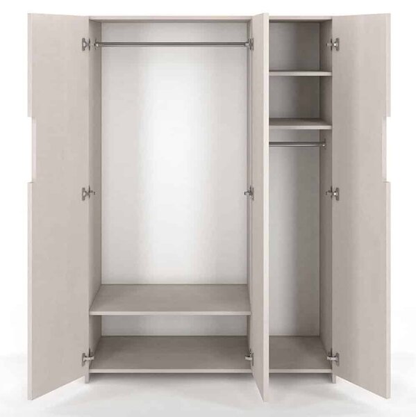Dulap lemn masiv Clement Personalizabil, 128 × 60 × 180 cm - Alb