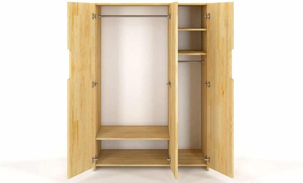 Dulap lemn masiv Clement Personalizabil, 128 × 60 × 180 cm - Alb