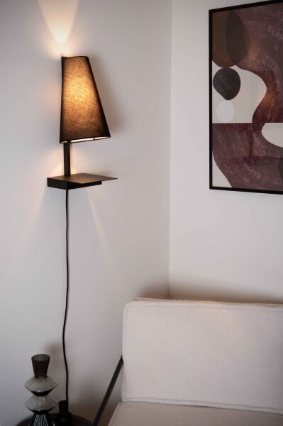 Lampă dimabilă de masă Lucide 30295/01/30 GREGORY 1xE27/60W/230V USB negru