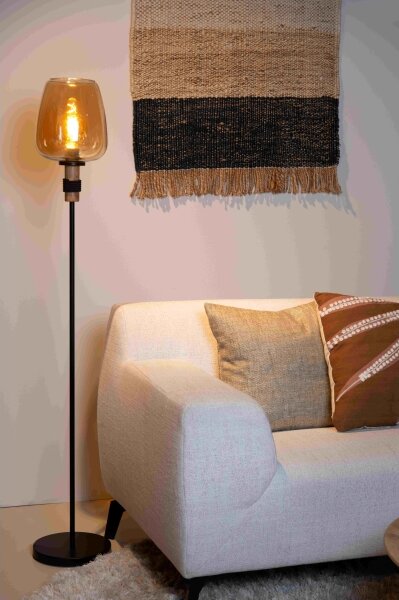 Lampadar Lucide 45708/01/62 ILONA 1xE27/40W/230V negru/bej
