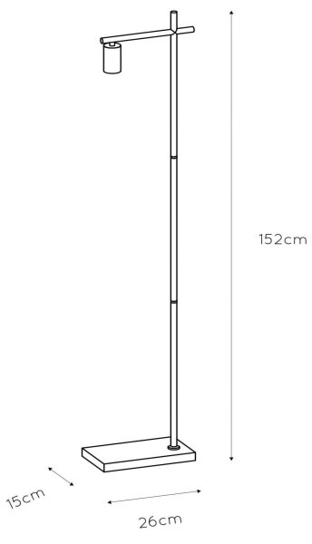 Lampadar Lucide 21721/01/30 LEANNE 1xE27/40W/230V negru