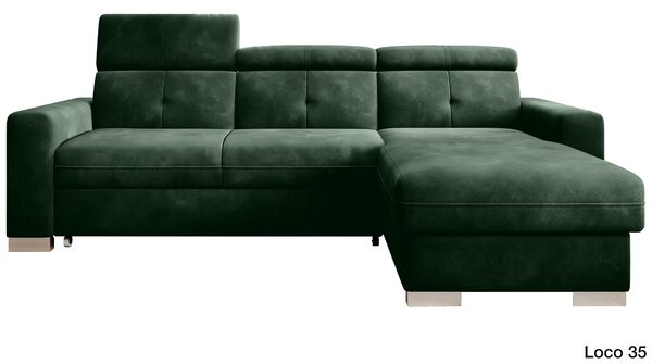 Colțar lemn masiv Extensibil Fiona 247x176cm Ladă Depozitare Personalizabil - Poco 07
