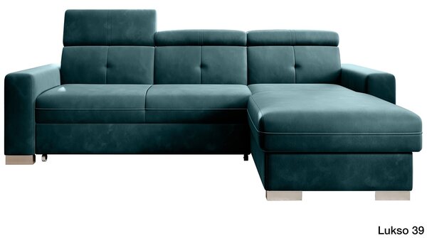 Colțar lemn masiv Extensibil Fiona 247x176cm Ladă Depozitare Personalizabil - Poco 07
