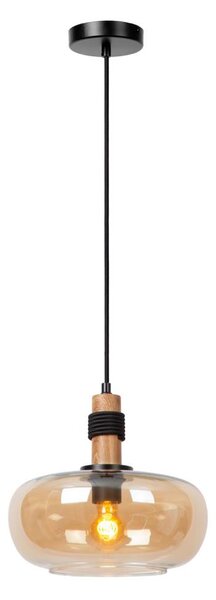 Lustră pe cablu Lucide 45408/30/62 ILONA 1xE27/40W/230V d. 30 cm negru/bej