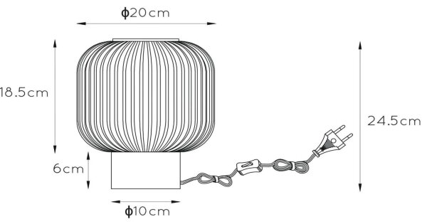 Lampă de masă Lucide 45586/20/62 MALOTO 1xE27/40W/230V bej/auriu