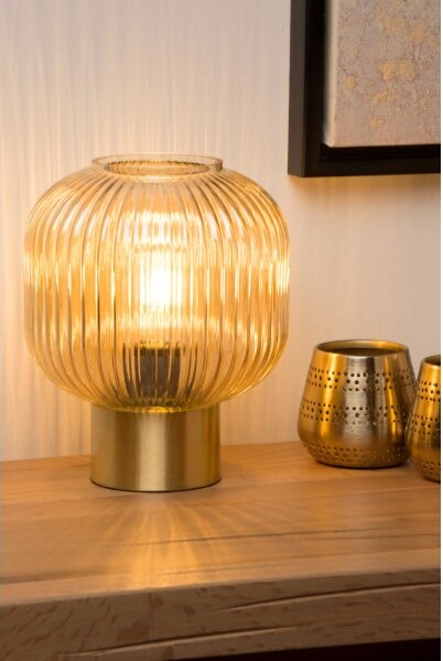 Lampă de masă Lucide 45586/20/62 MALOTO 1xE27/40W/230V bej/auriu