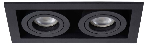 Corp de iluminat încastrat Lucide 09926/02/30 CHIMNEY 2xGU10/50W/230V negru