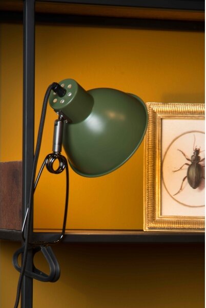Lampă cu clemă Lucide 45987/01/33 MOYS 1xE27/40W/230V verde
