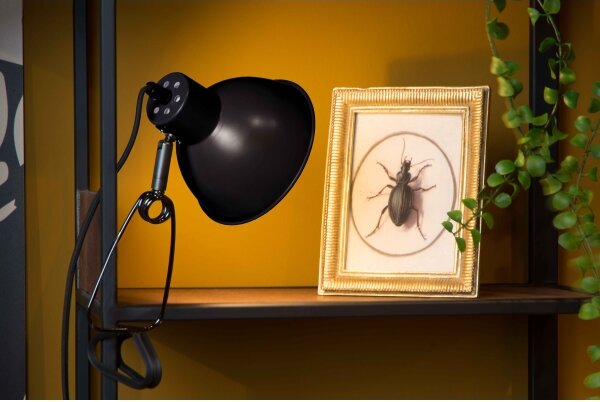 Lampă cu clemă Lucide 45987/01/30 MOYS 1xE27/40W/230V negru