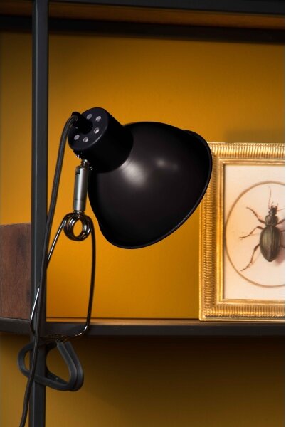 Lampă cu clemă Lucide 45987/01/30 MOYS 1xE27/40W/230V negru