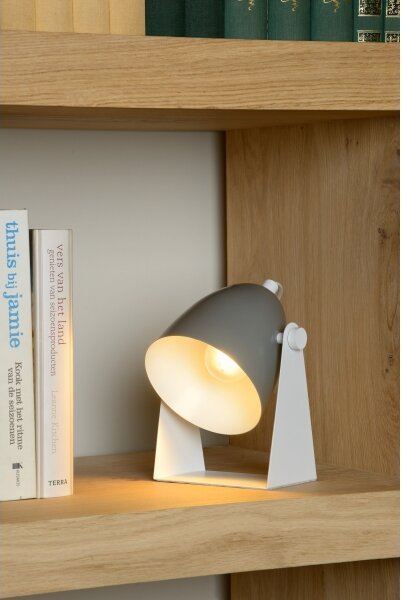 Lampă de masă Lucide 45564/01/36 CHAGO 1xE14/40W/230V gri