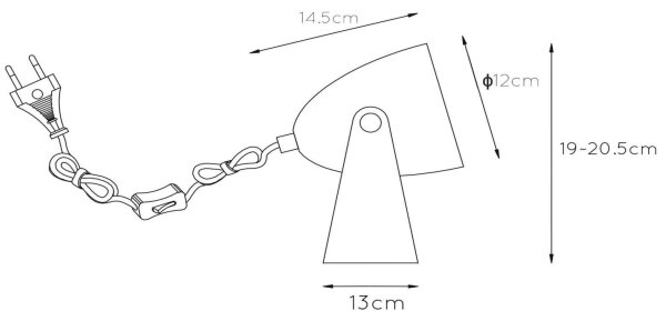 Lampă de masă Lucide 45564/01/31 CHAGO 1xE14/40W/230V alb