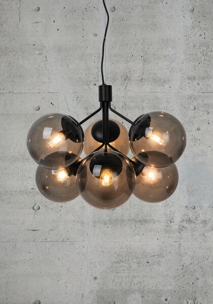 Lustră pe cablu Nordlux IVONA 6xE27/28W/230V negru