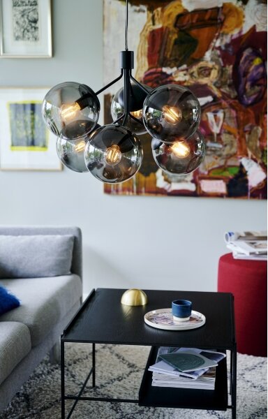 Lustră pe cablu Nordlux IVONA 6xE27/28W/230V negru