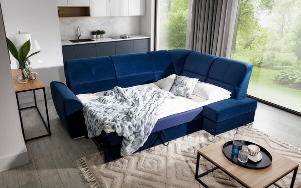 Colțar lemn masiv Extensibil Samara 270x186cm Ladă Depozitare Personalizabil - Loco 05