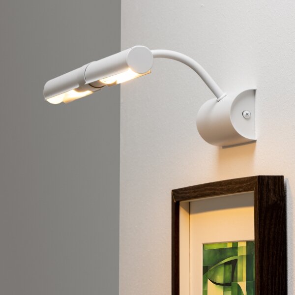 Aplică LED pentru tablouri Brilagi DANAE 2xE14/4W/230V 3000K alb