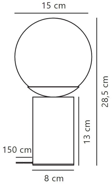 Lampă de masă Nordlux LILLY 1xE14/25W/230V marmură/maro