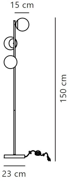 Lampadar Nordlux LILLY 3xE14/25W/230V negru
