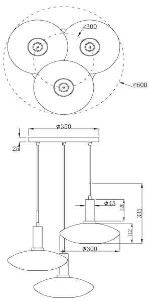 Lustră pe cablu Lucide 25413/13/02 SINGALA 3xE27/60W/230V