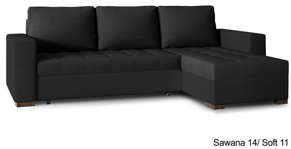 Colțar lemn masiv Extensibil Nelia 237x150cm Ladă Depozitare Personalizabil - Sawana 05/ Soft 17, Universal
