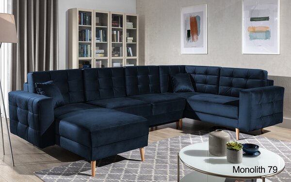 Colțar lemn masiv Formă U Extensibil Haga 320x202cm Personalizabil - Sawana 05