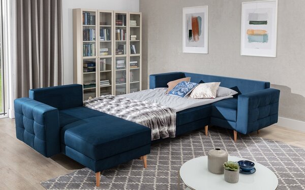 Colțar lemn masiv Formă U Extensibil Haga 320x202cm Personalizabil - Sawana 05
