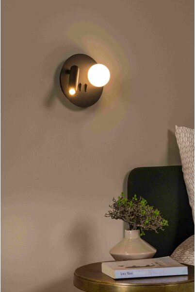 Aplică LED Lucide 77286/02/30 MATIZ 2xLED/3,5W/230V USB negru