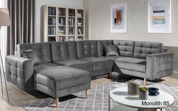 Colțar lemn masiv Formă U Extensibil Haga 320x202cm Personalizabil - Sawana 05