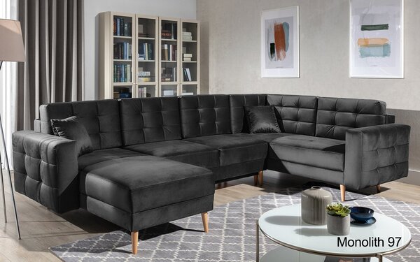 Colțar lemn masiv Formă U Extensibil Haga 320x202cm Personalizabil - Sawana 05