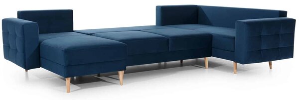 Colțar lemn masiv Formă U Extensibil Haga 320x202cm Personalizabil - Sawana 05