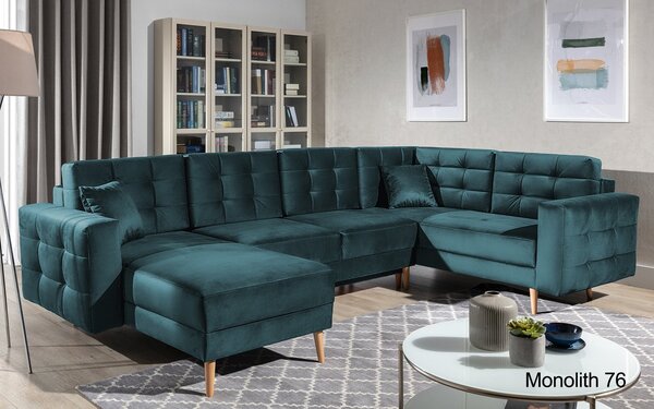 Colțar lemn masiv Formă U Extensibil Haga 320x202cm Personalizabil - Sawana 05