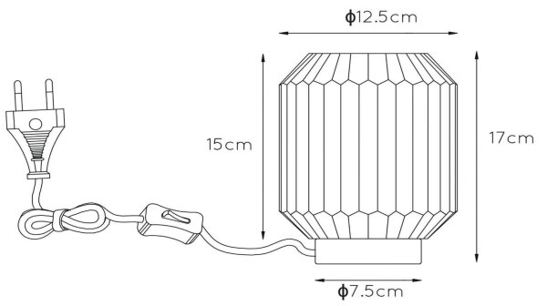Lampă de masă Lucide 45595/01/66 SUENO 1xE14/40W/230V roz