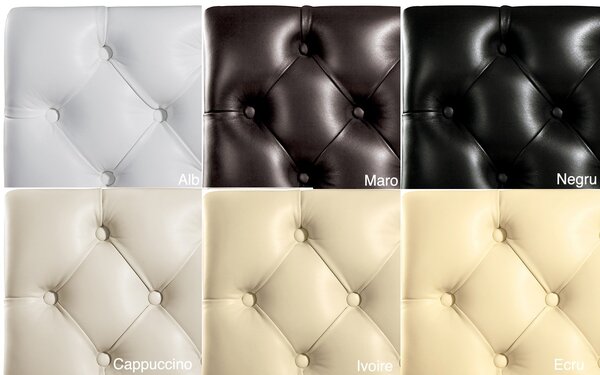 Pat lemn masiv nuc Weston W1 - Piele Naturală - 160x200