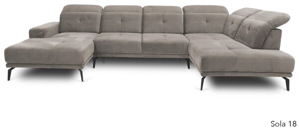 Colțar lemn masiv Formă U Bergamo 350x201cm Personalizabil - Savoi 01