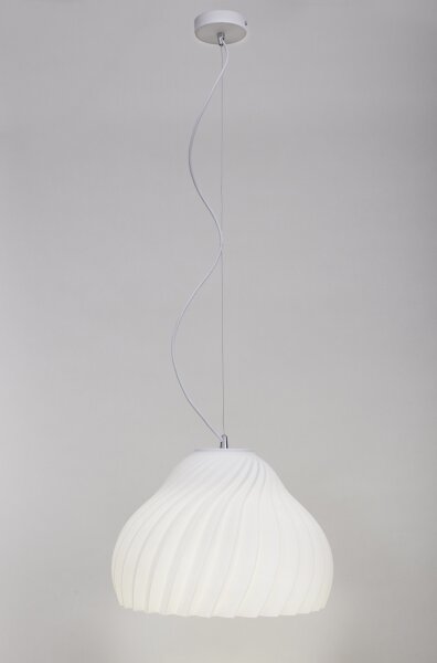 Lustră pe cablu SILVO 1xE27/60W/230V d. 38 cm alb