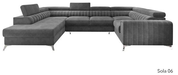 Colțar lemn masiv Formă U Extensibil Fabian 340x202cm Personalizabil - Marte 10