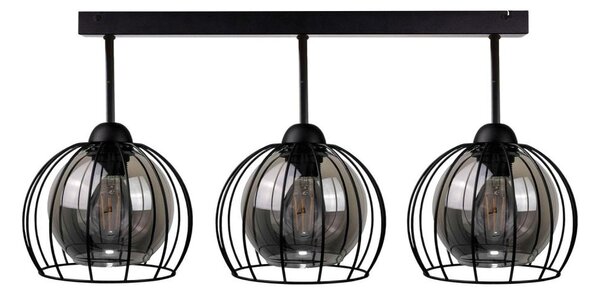 Lustră aplicată SOLO BLACK 3xE27/60W/230V