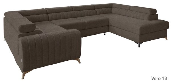 Colțar lemn masiv Formă U Extensibil Fabian 340x202cm Personalizabil - Marte 10