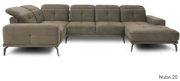 Colțar lemn masiv Formă U Nevada 350x201cm Personalizabil