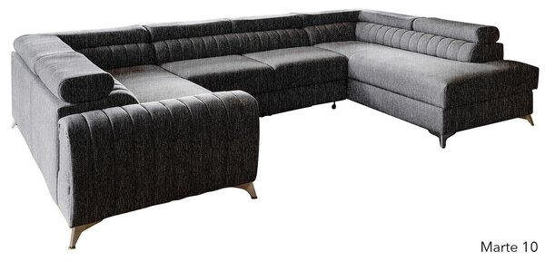 Colțar lemn masiv Formă U Extensibil Fabian 340x202cm Personalizabil - Marte 10