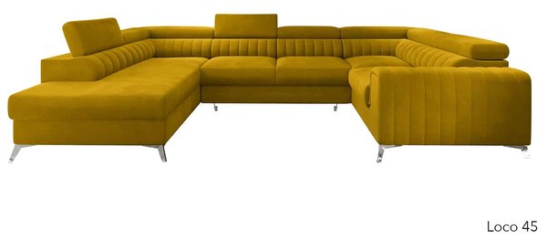 Colțar lemn masiv Formă U Extensibil Fabian 340x202cm Personalizabil - Marte 10