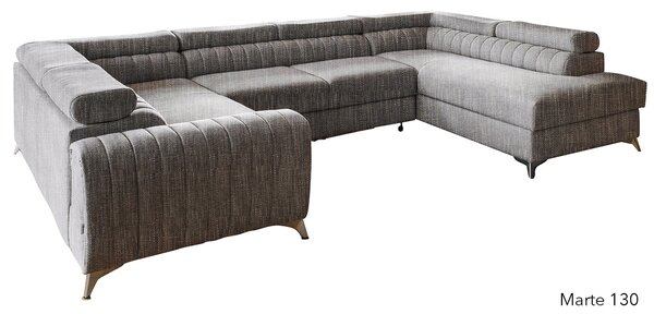 Colțar lemn masiv Formă U Extensibil Fabian 340x202cm Personalizabil - Marte 10