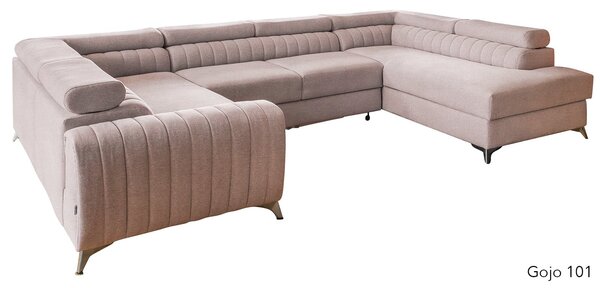 Colțar lemn masiv Formă U Extensibil Fabian 340x202cm Personalizabil - Marte 10